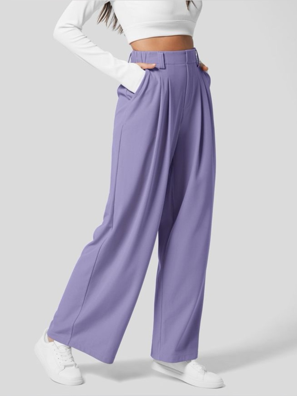 Halara pocket waffle wide leg pants NWT
